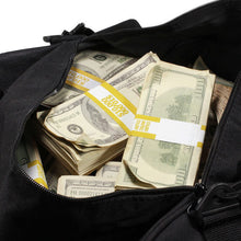 Load image into Gallery viewer, 2000 Series $500,000 Aged Full Print Duffel Bag - Prop Movie Money