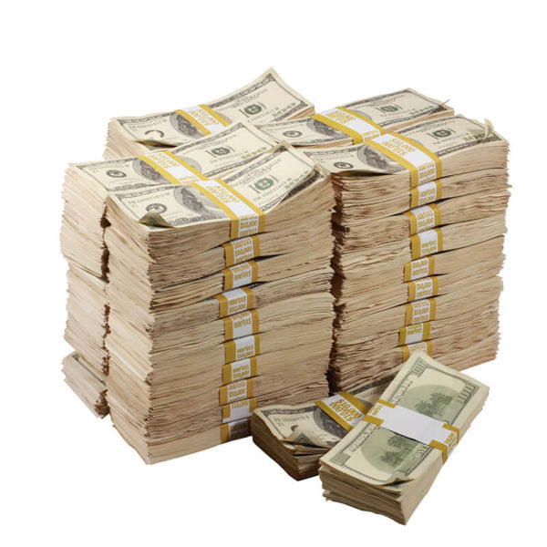2000 Series $500,000 Aged Full Print Prop Money Bundle - Prop Movie Money