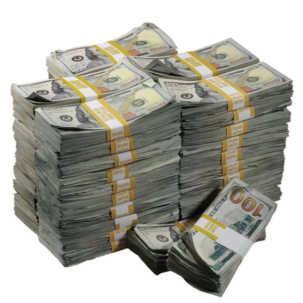 New Style $500,000 Aged Blank Filler Bundle - Prop Movie Money