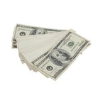 2000 Series $750,000 Aged Blank Filler Stacks with Silver Aluminum Case - Prop Movie Money