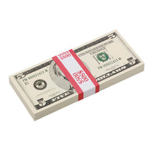Load image into Gallery viewer, 2000 Series $5s Blank Filler $500 Prop Money Stack - Prop Movie Money