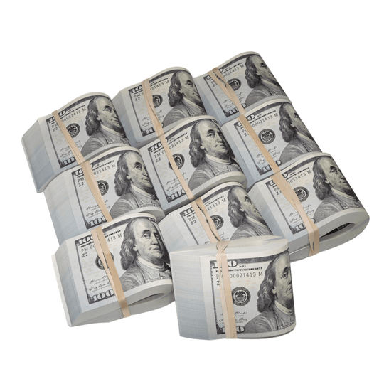 New Series $100,000 Blank Filler Fat Fold Bundle - Prop Movie Money