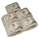 New Series $10,000 Blank Filler Fat Fold Bundle - Prop Movie Money