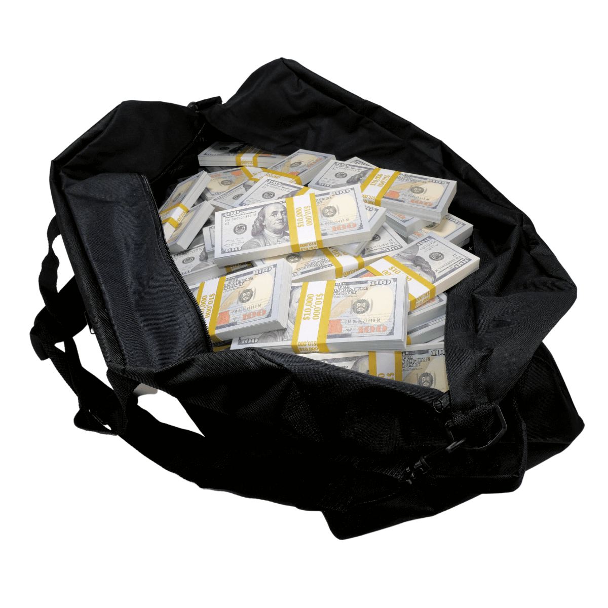 New Series $500,000 Aged Full Print Duffel Bag