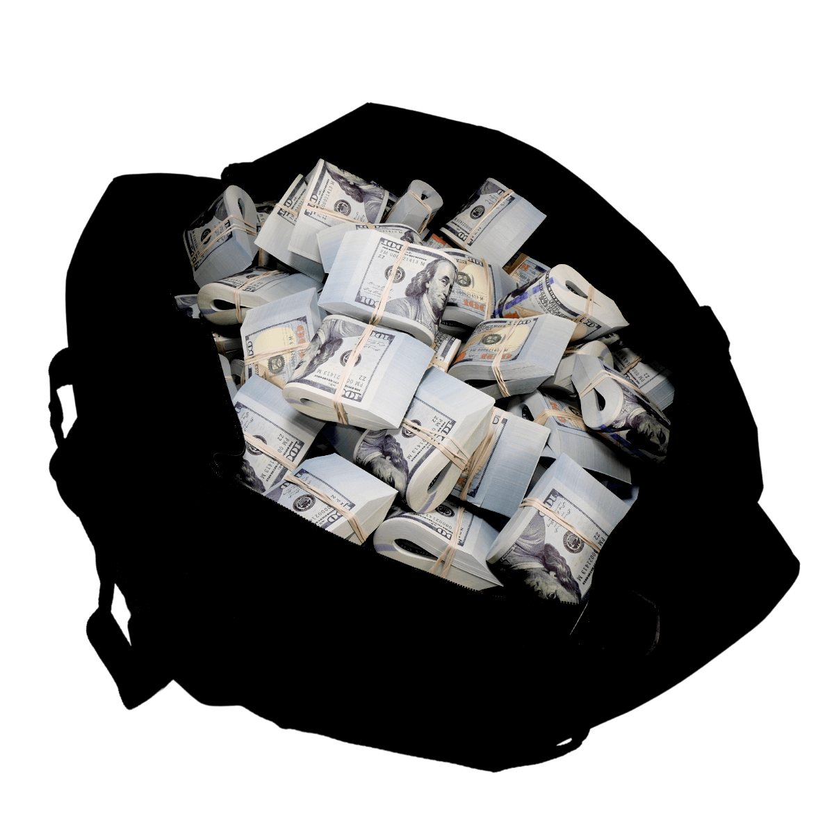 New Series $1,000,000 Full Print Fold Duffel Bag - Prop Movie Money