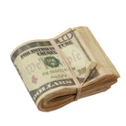 New Series $10s Aged $1,000 Blank Filler Fat Fold - Prop Movie Money