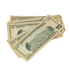 New Series $10s Aged $1,000 Full Print Prop Money Stack - Prop Movie Money