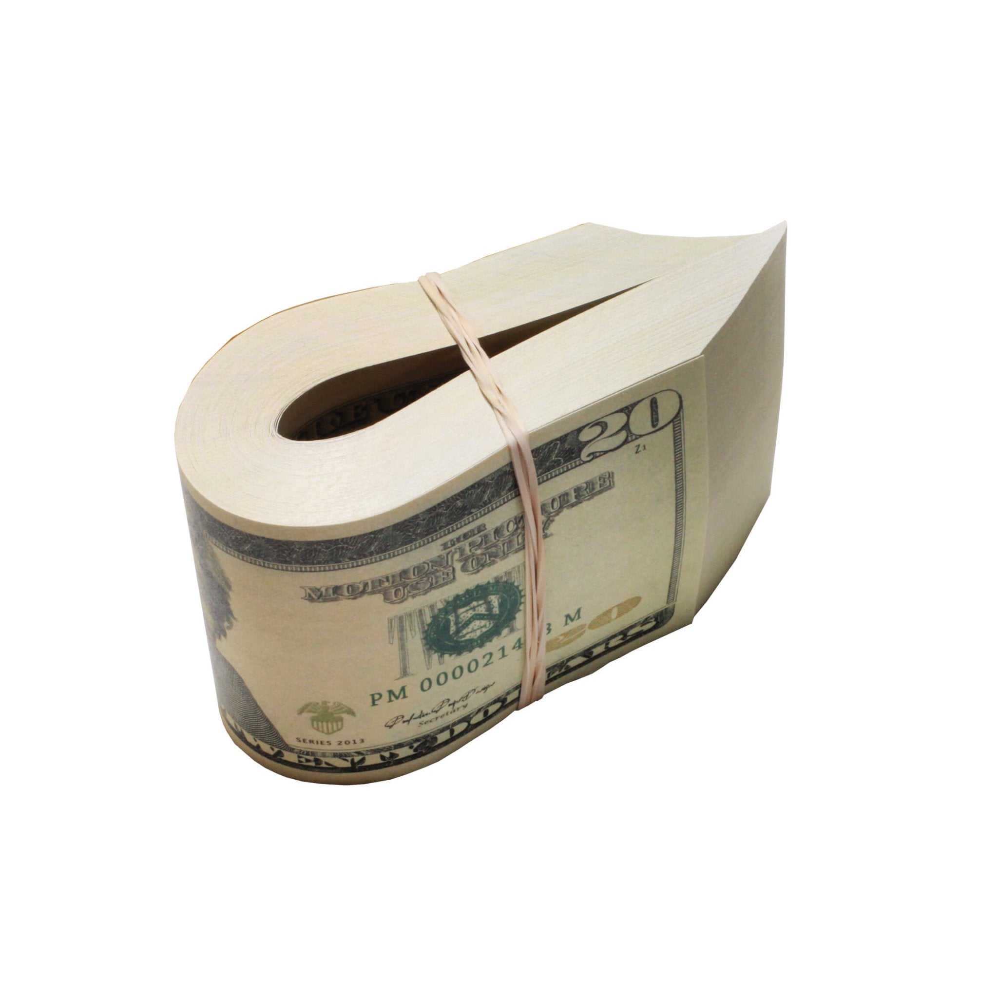 New Series $2,000 Blank Filler Fat Fold - Prop Movie Money