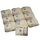 New Series $20,000 Aged Blank Filler Fat Fold Bundle - Prop Movie Money