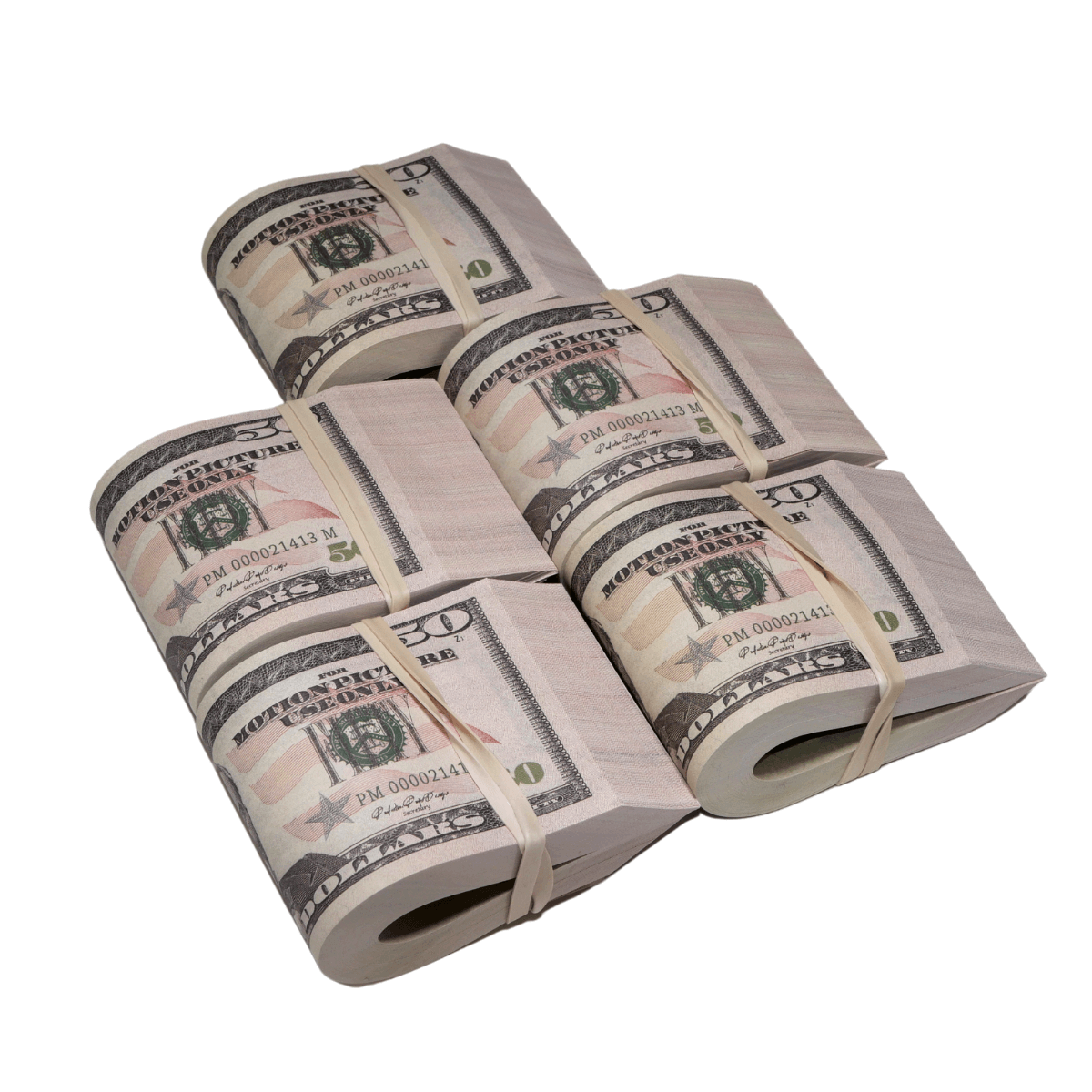 New Series $25,000 Full Print Fold Bundle - Prop Movie Money