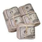 New Series $25,000 Aged Blank Filler Fat Fold Bundle - Prop Movie Money