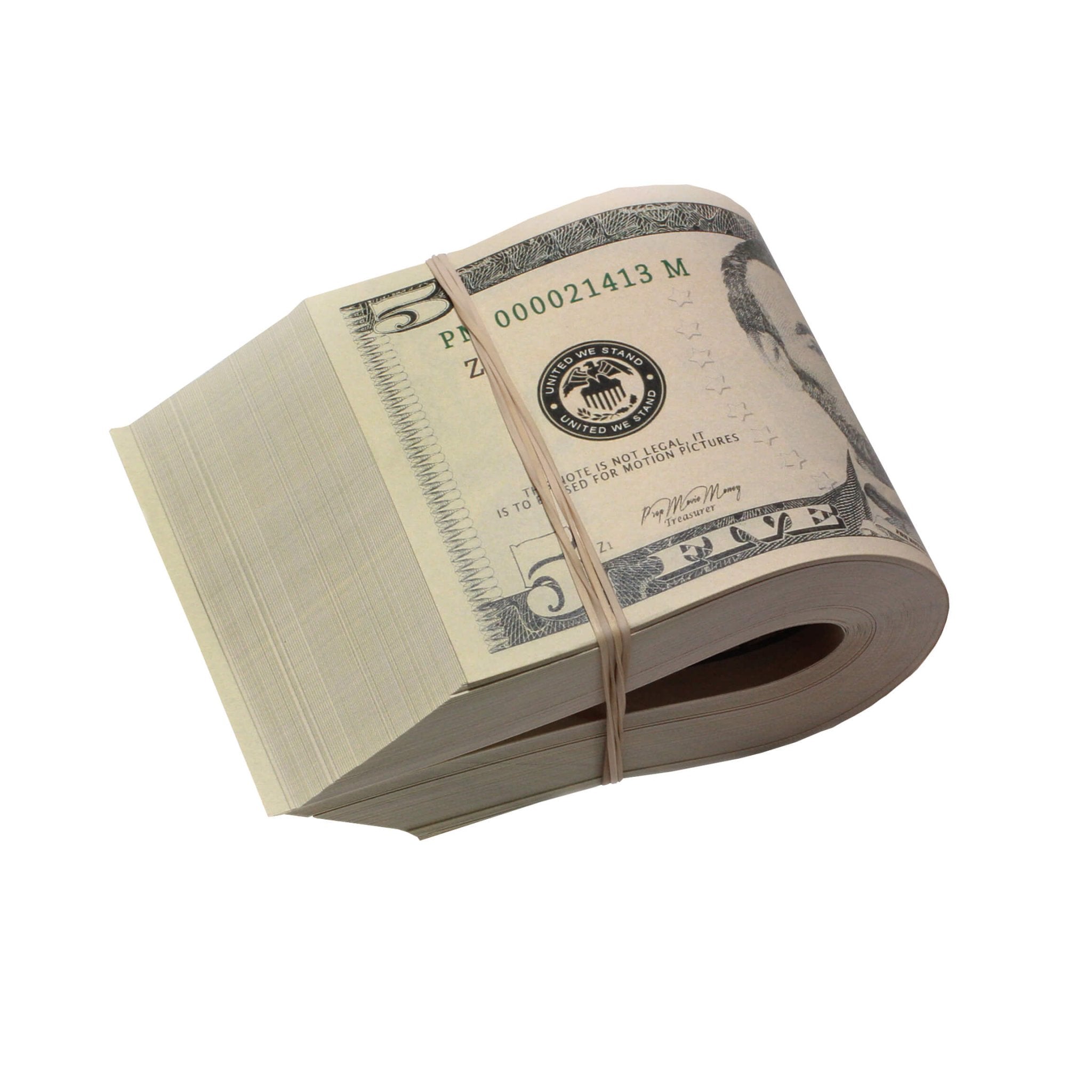 New Series $500 Blank Filler Fat Fold - Prop Movie Money