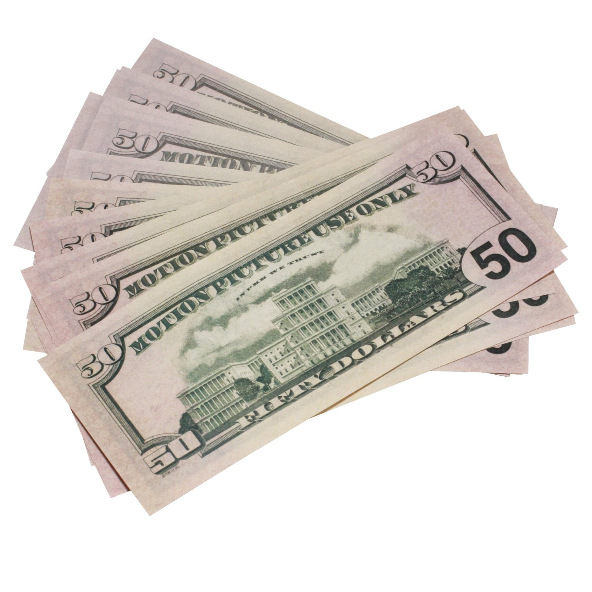 New Series $50,000 Full Print Fold Bundle - Prop Movie Money