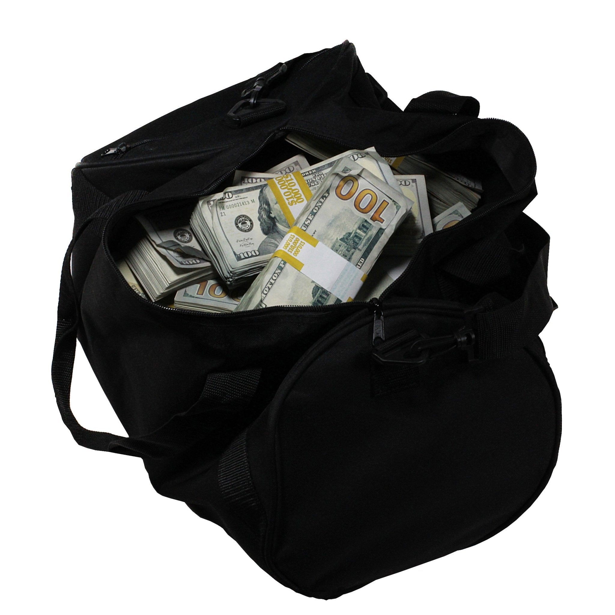 New Series $500,000 Aged Full Print Duffel Bag - Prop Movie Money