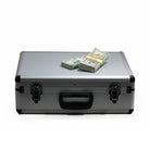 New Series $750,000 Aged Blank Filler Stacks With Silver Aluminum Case - Prop Movie Money