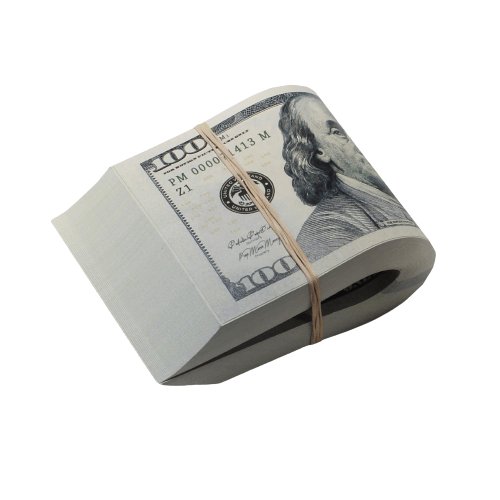 New Style $10,000 Full Print Fat Fold - Prop Movie Money