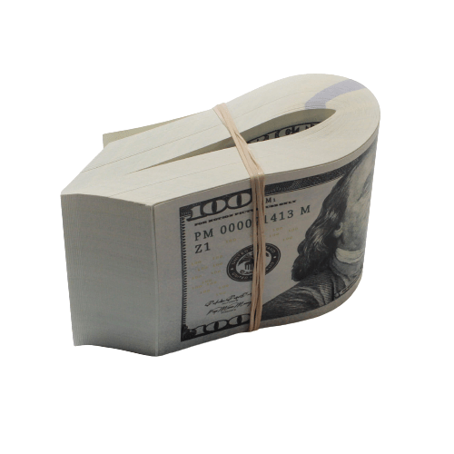 New Style $10,000 Full Print Fat Fold - Prop Movie Money