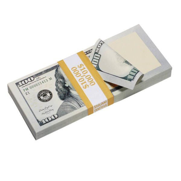 New Style $250,000 Blank Filler Prop Money Package - Prop Movie Money