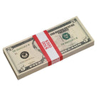 New Style $5s Blank Filler $500 Prop Money Stack - Prop Movie Money