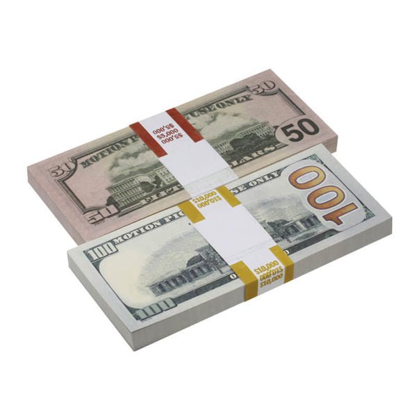 New Style Mix $15,000 Full Print Prop Money Package - Prop Movie Money