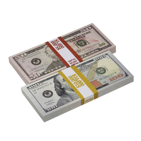 New Style Mix $15,000 Full Print Prop Money Package - Prop Movie Money
