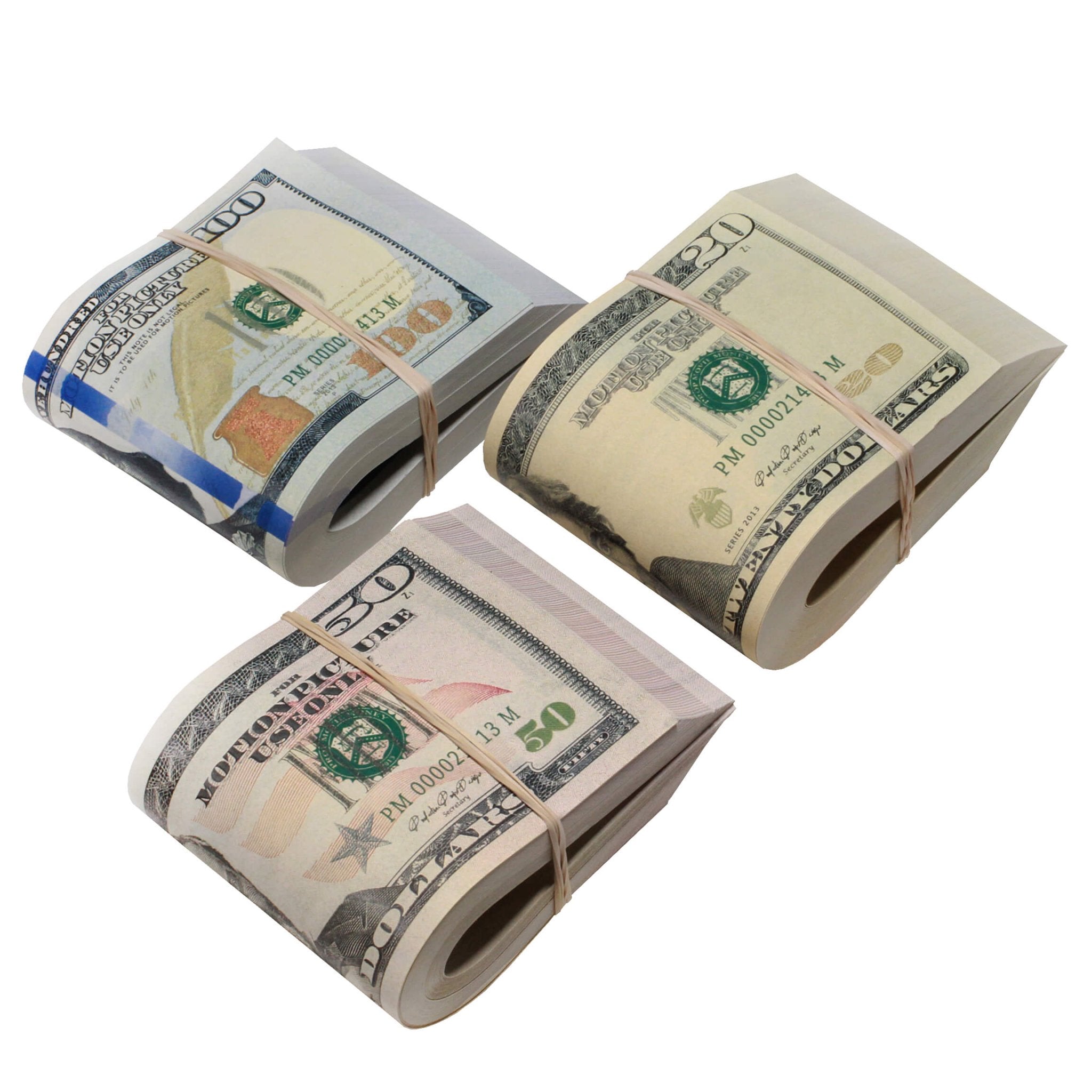 New Style Mix $17,000 Full Print Prop Fold Money Package - Prop Movie Money
