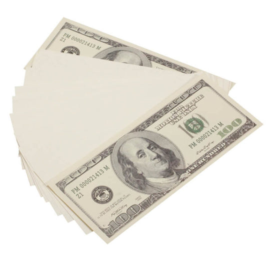 2000 Series $100s Blank Filler $10,000 Prop Money Stack - Prop Movie Money