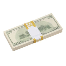 Load image into Gallery viewer, 2000 Series $100s Blank Filler $10,000 Prop Money Stack - Prop Movie Money