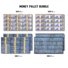 Prop Money Wallpaper Bundle On Large Sticker Paper for DIY Money Pallet - Prop Movie Money