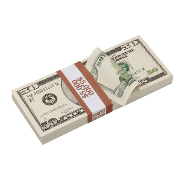 2000 Series Mix $18,500 Full Print Prop Money Package - Prop Movie Money