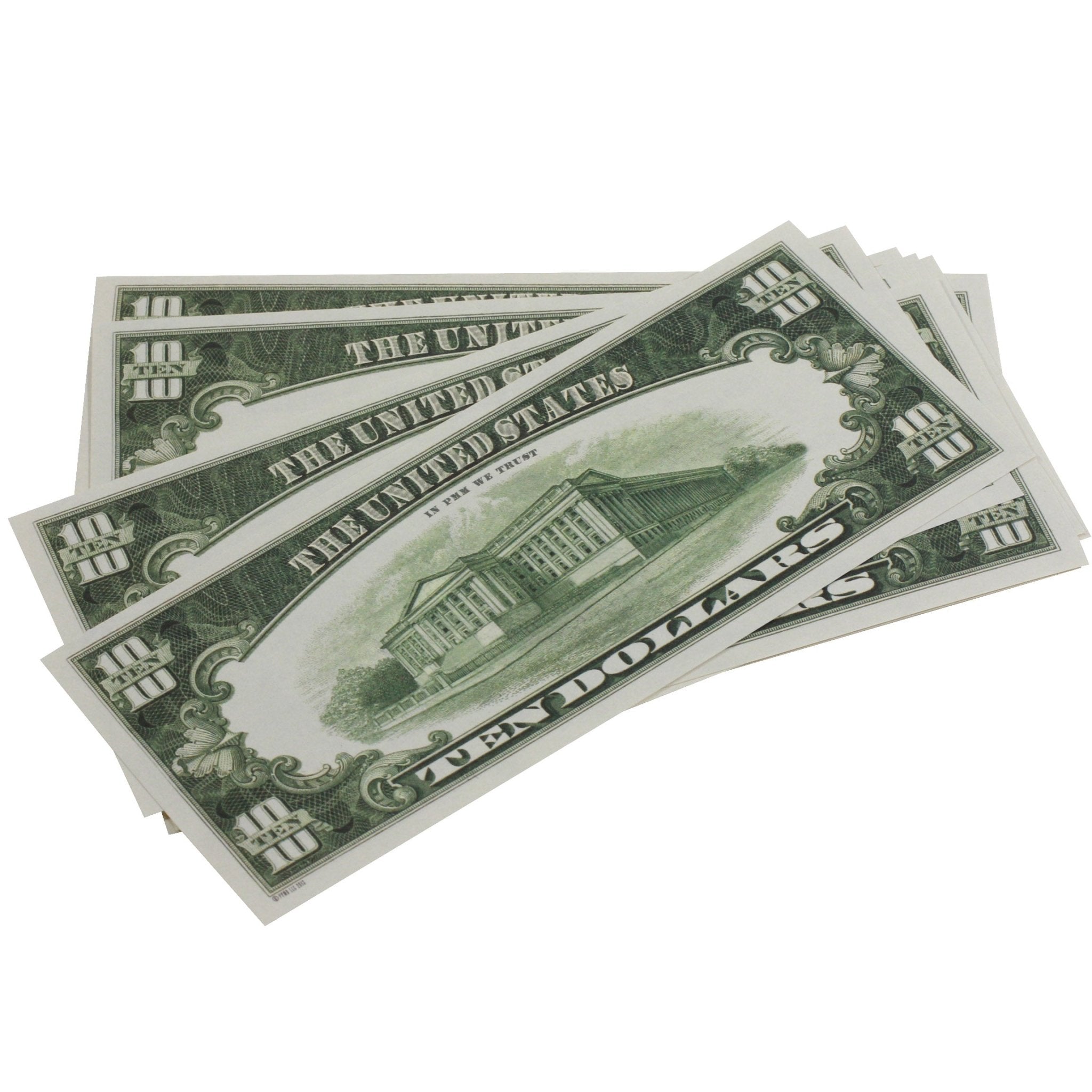Series 1920s Vintage $10 Full Print Prop Money Stack - Prop Movie Money