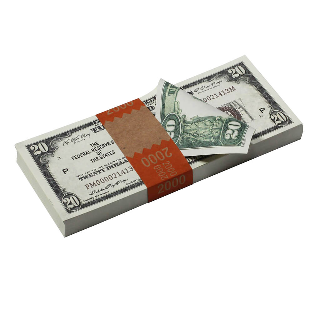 Series 1920's Vintage $18,800 Full Print Prop Money Stack Bundle - Prop Movie Money