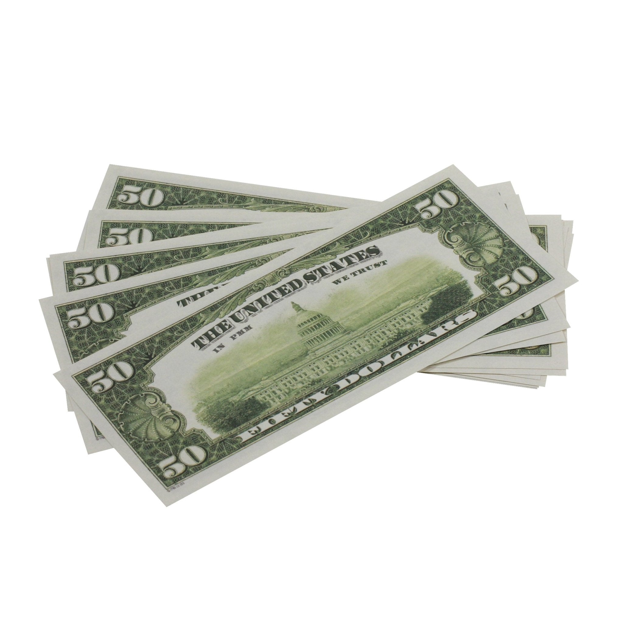 Series 1920s Vintage $50 Full Print Prop Money Stack - Prop Movie Money