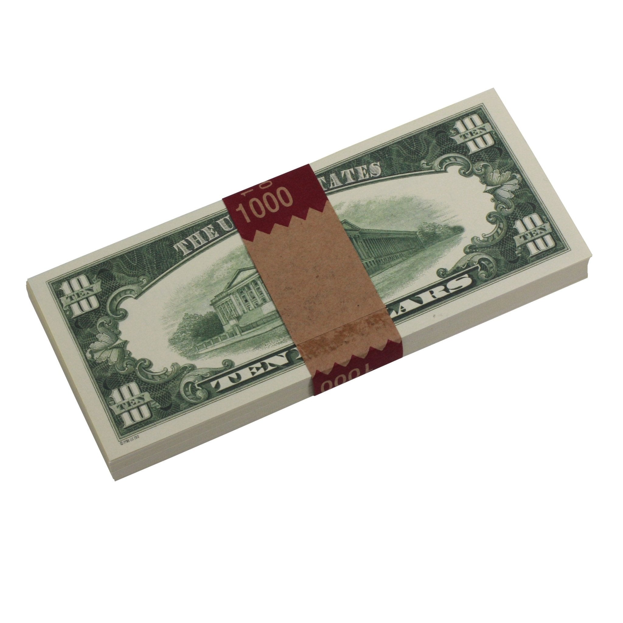 Series 1980s $10 Full Print Prop Money Stack - Prop Movie Money