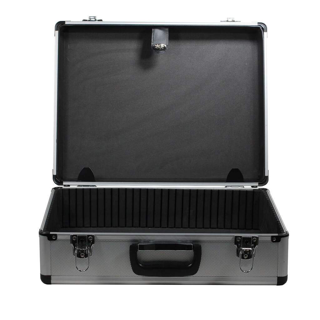 Silver Aluminum Briefcase - Prop Movie Money