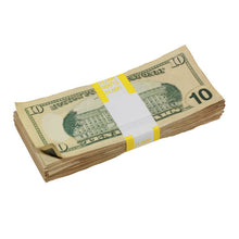 Load image into Gallery viewer, New Style $10s Aged $1,000 Blank Filler Stack - Prop Movie Money
